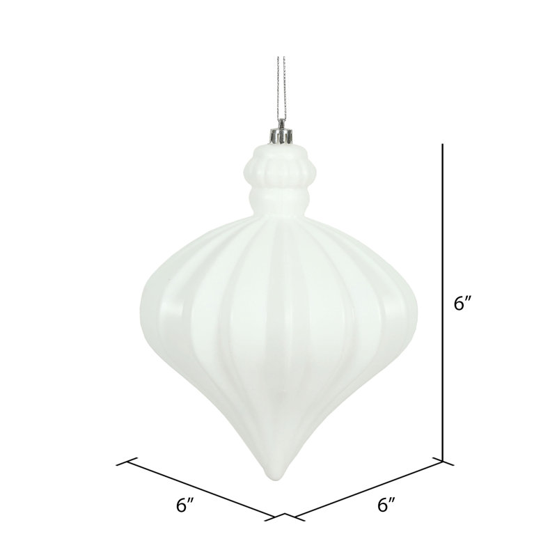 Ornement de Noël oignon 6 po, Blanc