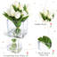  Ensemble de 2 tulipes artificielles dans un vase, 12 têtes en polyuréthane Real Touch