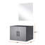 24 po L 22 po x P 38 po Meuble-lavabo gris foncé pour salle de bain - 18 rétroviseurs de rangement riches en miroir entièrement assemblés 24 po x 22 po x 18 po avec compartiment de rangement-559432369