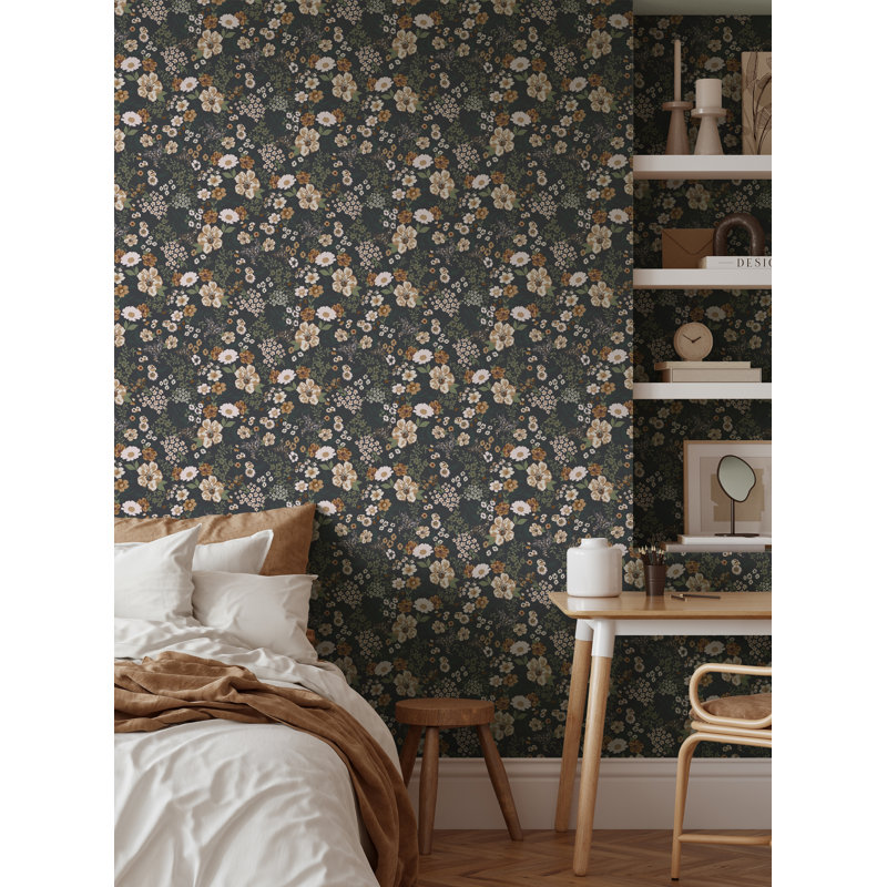 Papier peint adhésif Earthy Botanics, Clair