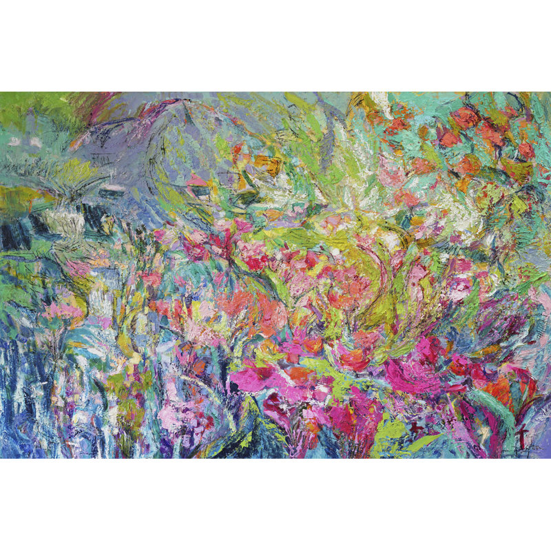 «Garden of Light III» par Dorothy Fagan - reproduction d'art sur toile tendue, H 12 po x l 18 po