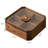 Black Walnut Wooden Nut and Candy Serving Tray, 4 Compartments Glass Lid Snack Tray for Dry Fruits.
