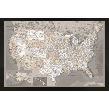 Maps International - Scratch Off USA Map Skiing Print - 17 x 22 inches