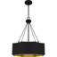 Luminaire suspendu noir mat 4 lumières Surrayah