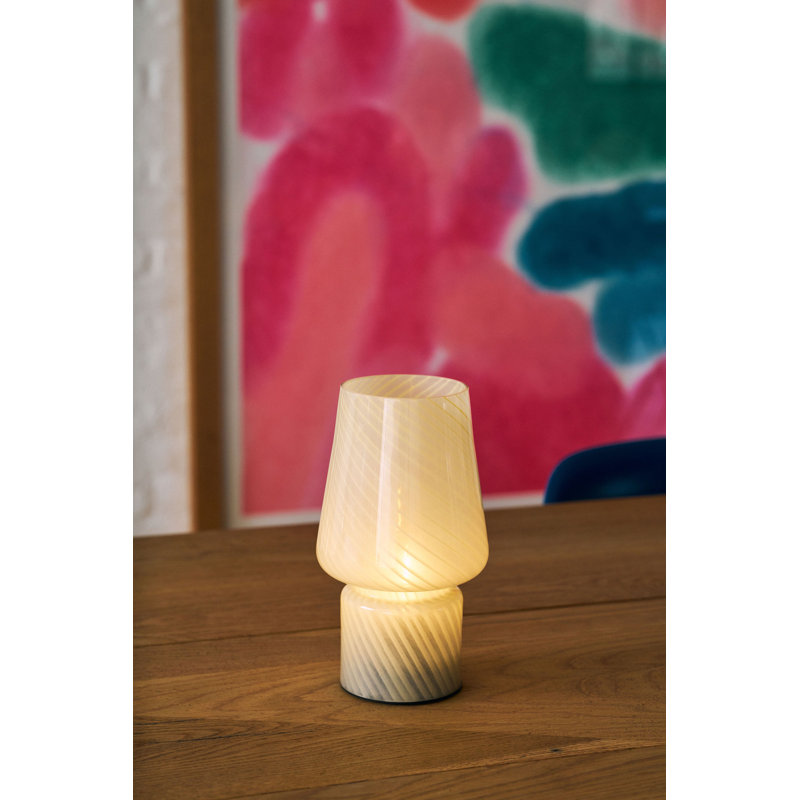 Portable Glass Mushroom Lamp, Butter