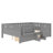 Full Kids Floor Bed with Stairs, Rails and Slats,Full Size Montessori Floor Bed with Bookshelf and 2 Storage Drawers,Easy Assemble Montessori Beds Frame,Gray-251181145-251181156