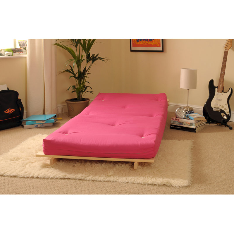 Trishelle Upholstered Convertible Sofa, 76cm H x 120cm W x 78cm D, Pink
