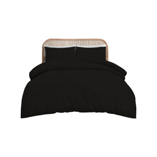 Microfiber / Polyester Solid Colour Duvet Cover Set