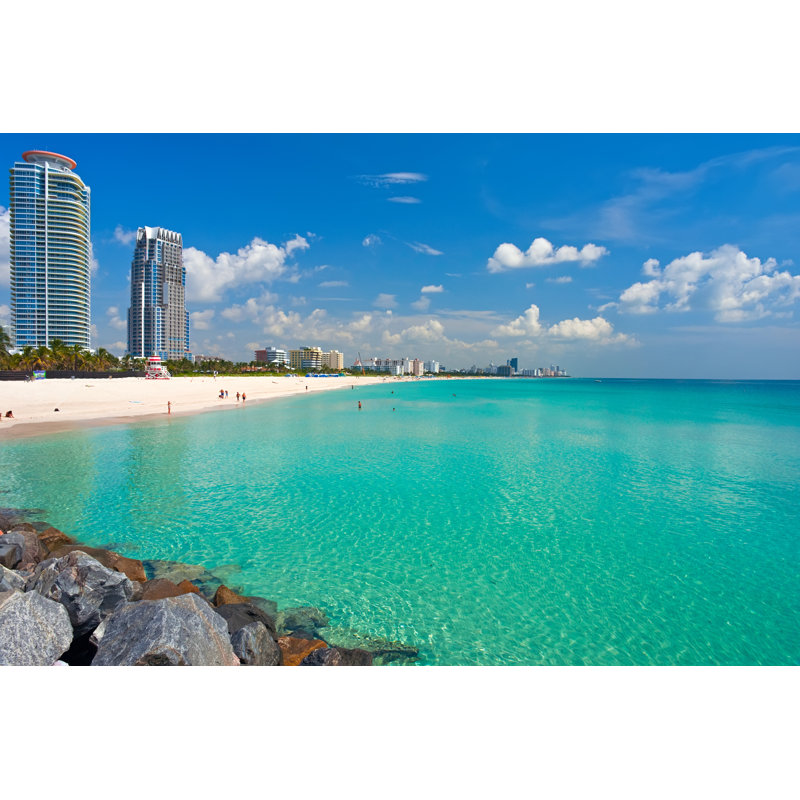 South Beach, Miami by Sborisov - Wrapped Canvas Print, 30cm H x 46cm W x 3.8cm D