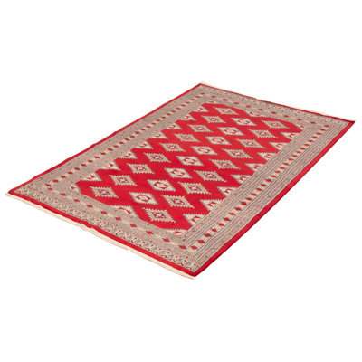 Morgen One-of-a-Kind 5' X 8' New Age Wool Area Rug in Red