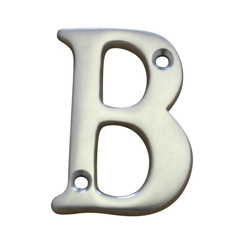 2'' H Brass House Letter, B, Polished Brass