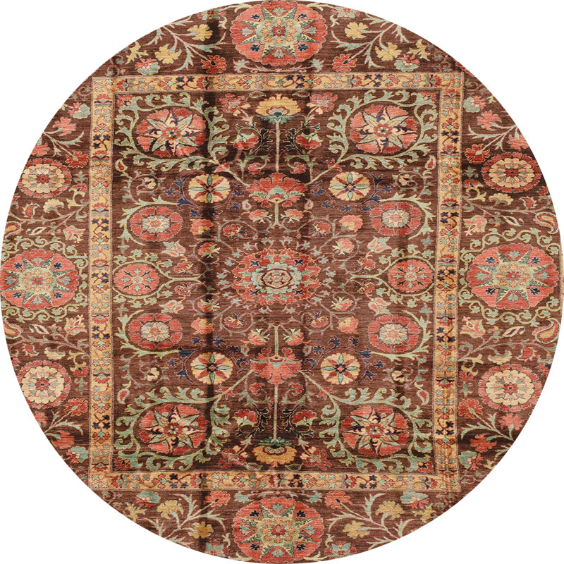 Abstract Indoor Rug, Round 4'