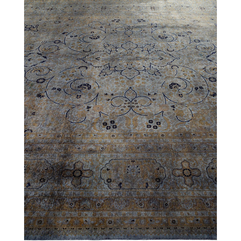 Tapis gris unique de 8 pi 3 po x 10 pi 2 po Xheva