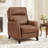 Traditional Oversize Genuine Leather Pushback Recliner-1176625761