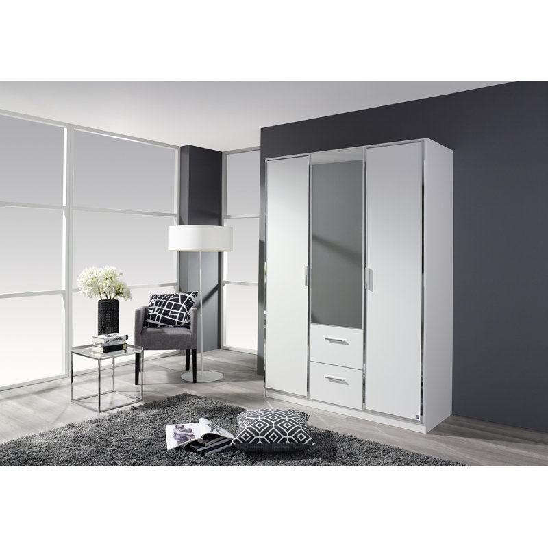 Marl 3 Door Wardrobe, Silver