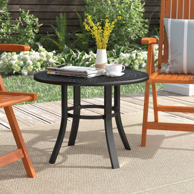 Hartzler Round Metal Outdoor Side Table