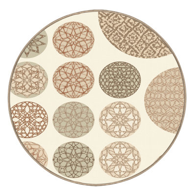 Machine Washable Bensonhurst Casual Moroccan Rug in Beige – Beige Binding