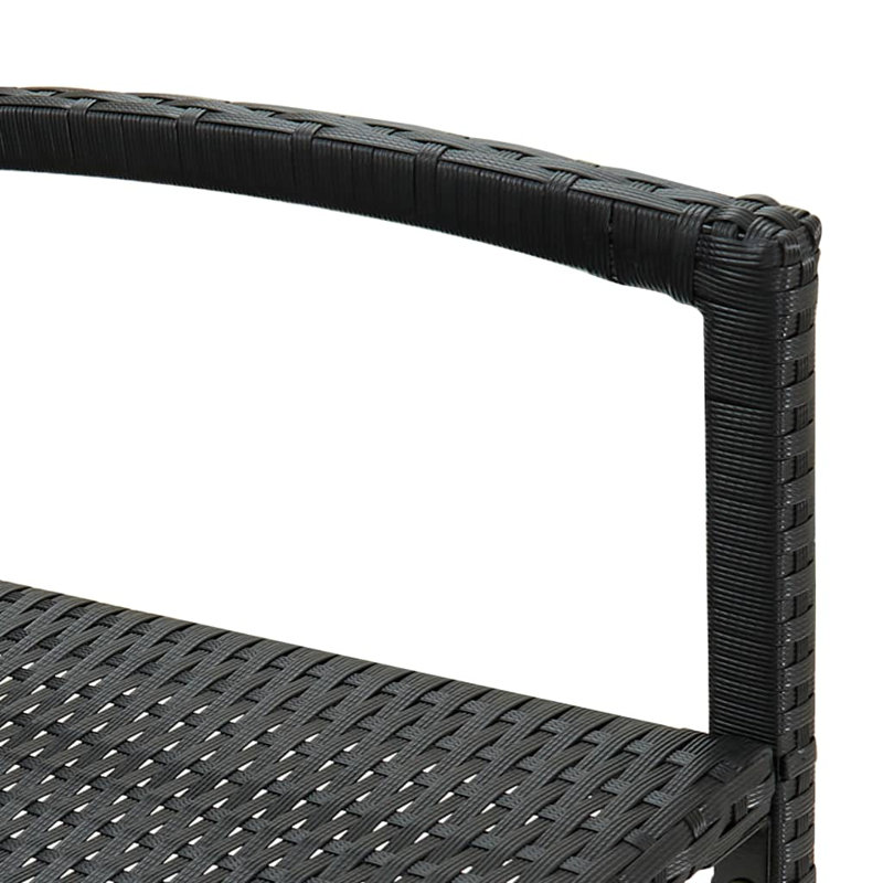 Tabouret de bar 30,5 po Khiandra, Noir, H 30,5 po