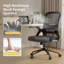Computer Desk Office Chair with Flip-up Armrests-1199908700