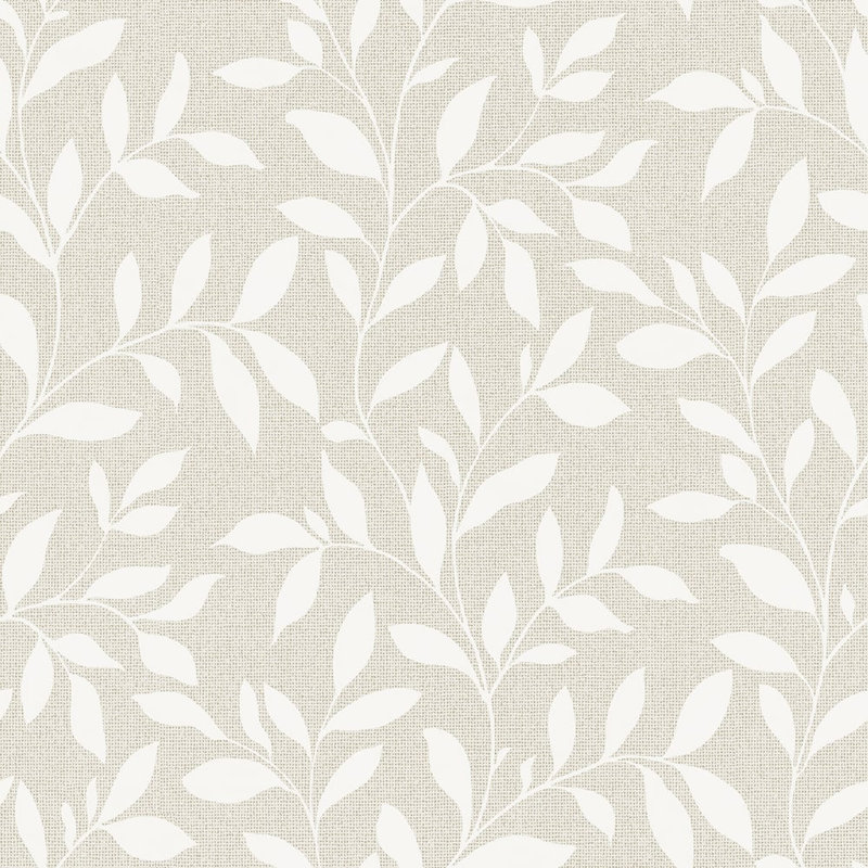 Utopia Collection Loose Leaf Wallpaper Roll, Cream