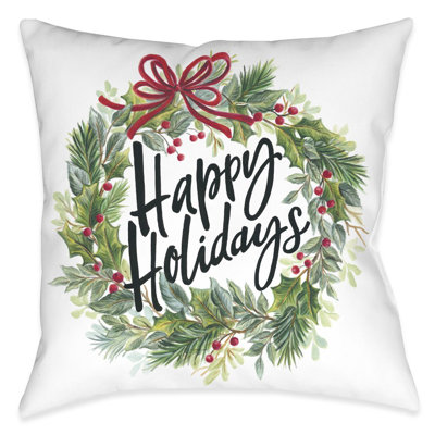 Holiday Wreath Indoor Pillow