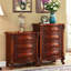 Commodes et commodes rectangulaires en bois massif cerisier