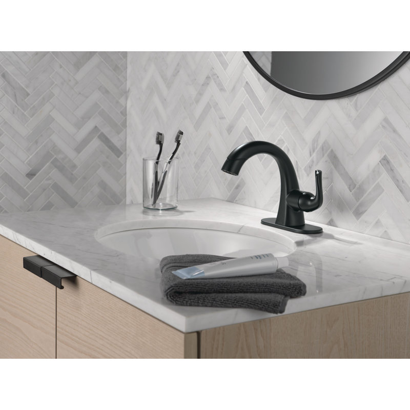 Arvo Single Hole Pull-Down Bathroom Faucet, Pull Out Sprayer Bathroom Sink Faucet, Matte Black