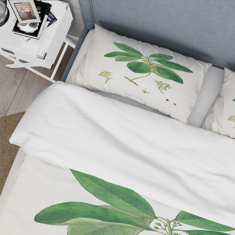 Vintage Botanicals V - Ensemble de housse de couette Farmhouse - Microfibre de polyester