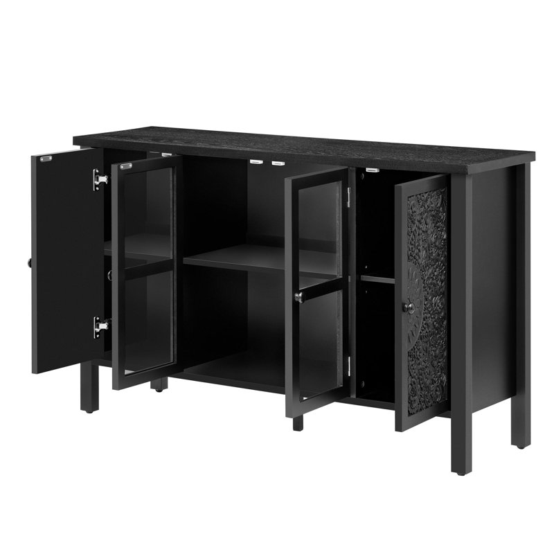 Buffet bas de 47,2 po, Noir