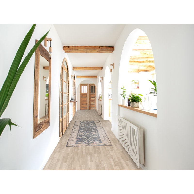 Tapis de couloir bleu 3 pi Oushak