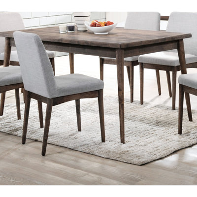 Contemporary Solid Wood Rectangular Table With Walnut Top Modern Dining And Walnut Finish