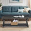 Table basse en bois massif avec rangement-2042843378