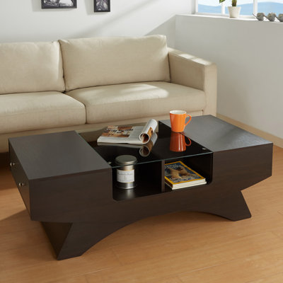 Madilynn Glass Top Single Coffee Table