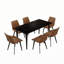 Ensemble de table de salle à manger 6 pièces 6 pièces avec chaises d'appoint en similicuir et ensemble de salle à manger 7 pièces-111464708-111464709