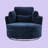 50" W Dahlonega Slipcovered Swivel Barrel Chair-606675345-635921148