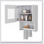 Armoire murale blanche Nolan pour épices et porte-serviettes, solution de rangement élégante et durable pour les cuisines modernes.