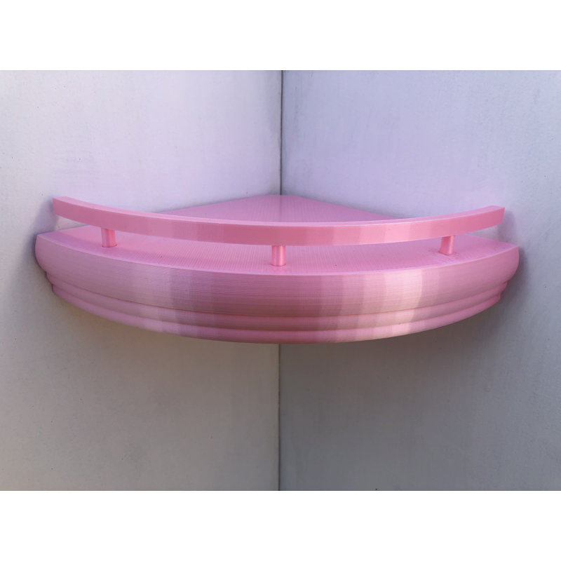 Brocka Triangle Plastic / Acrylic Corner Shelf, Pink
