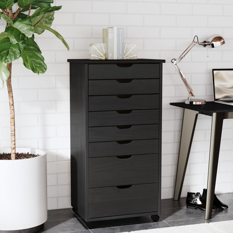 Commode de rangement roulante 8 tiroirs Carrena