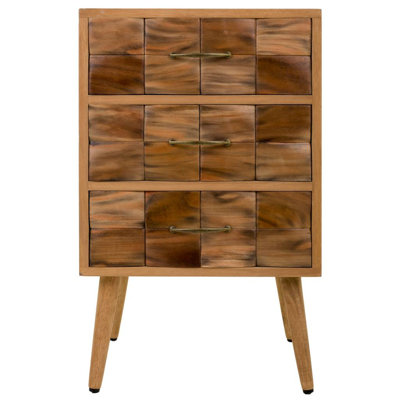 Dorcheer Solid Wood 45.5 cm W Chest of 3 Drawers