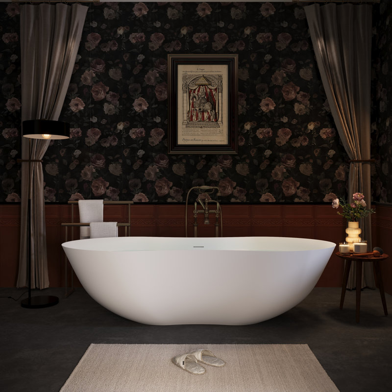 Luxueuse baignoire autoportante à surface solide semblable à un spa pour les couples