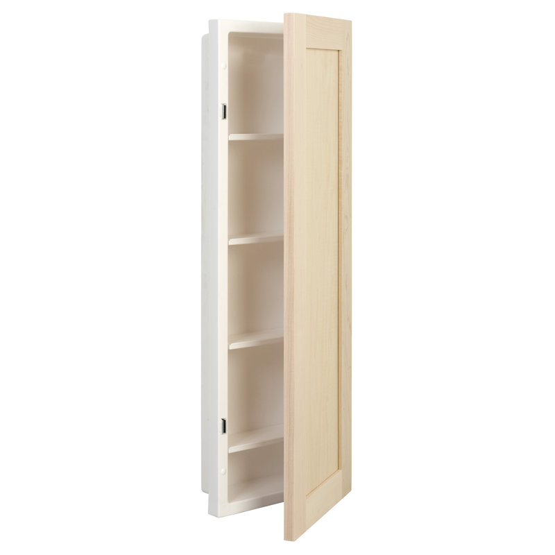 Armoire de salle de bain encastrée avec 4 tablettes réglables Eben l 12 po x H 36 po x P 4,375 po