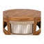 Table basse d'extérieur en bois d'acacia 27,95 po - corde bohème d'appoint tissée à la main