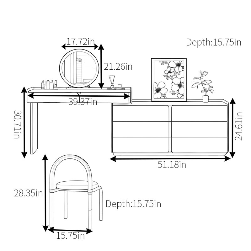 Commode simple et moderne
