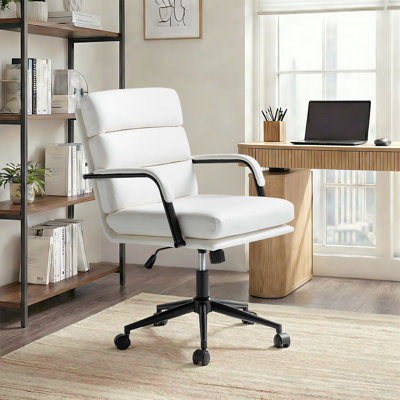 Chaise de bureau en cuir Anagrace avec support lombaire