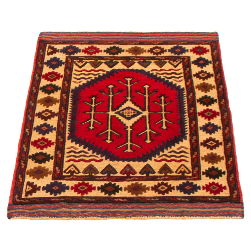 Tapis tadjik brun clair 2 pi 11 po x 4 pi 5 po