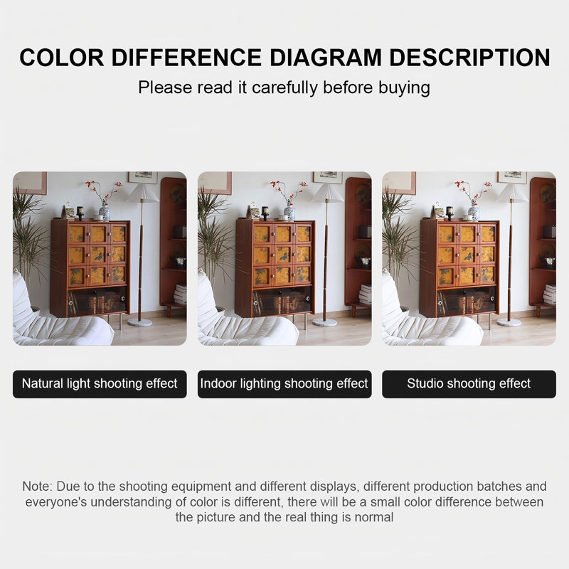 29.33"Solid Wood Boxwood brown Sideboard