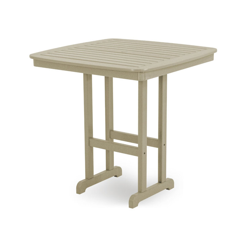 Table de bar POLYWOOD Nautical, Sable, L 42,5 po x L 42,5 po x H 42 po