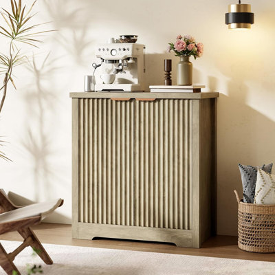 Fluted Modern Buffet Sideboard Cabinet With Doors & Shelves by Winston Porter