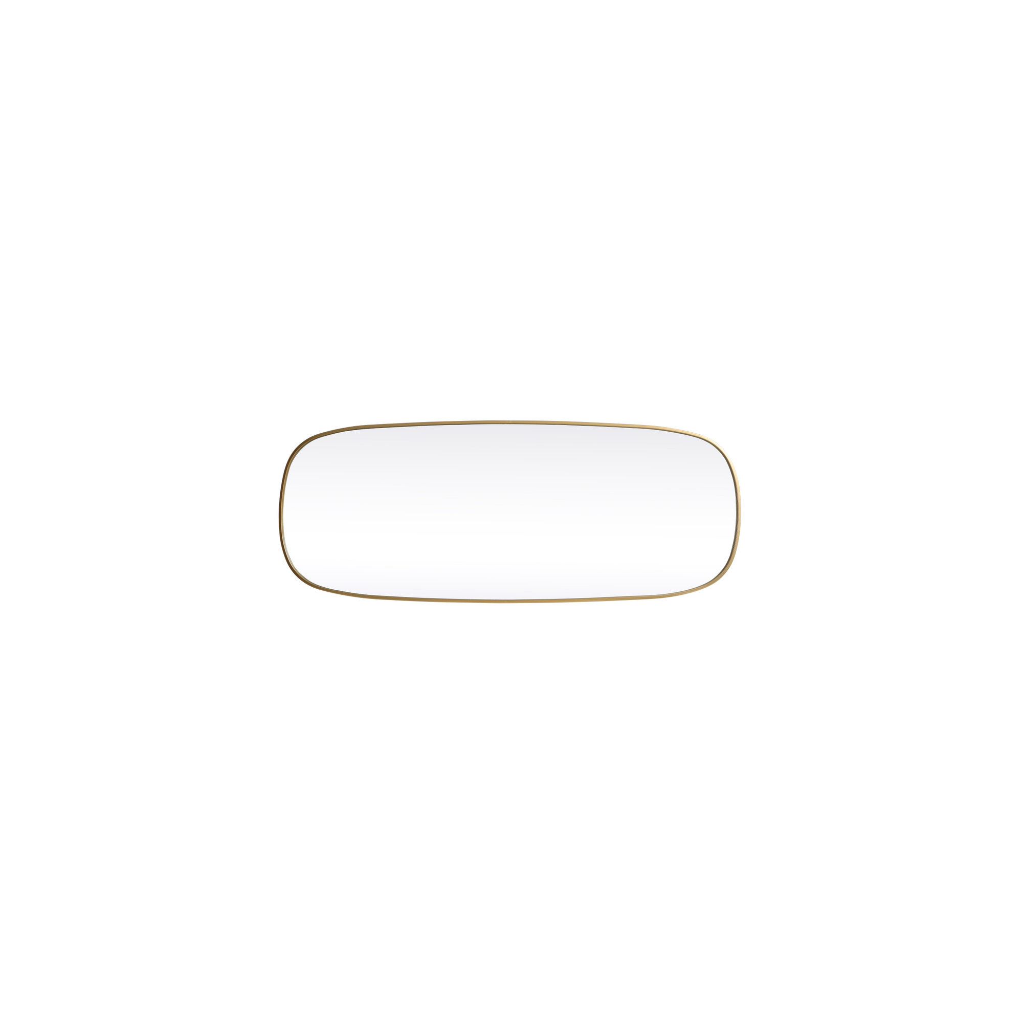 Bertin Metal Oval Wall Mirror, Brass, 60"  x 24" 