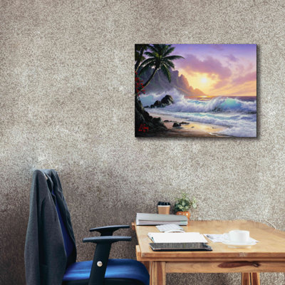 «Sunrise Waves» par Anthony Casay, reproduction sur toile sans cadre